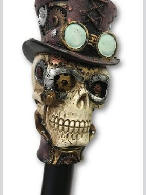 Pacific Giftware Steampunk Skull Decorative Walking Cane 36"